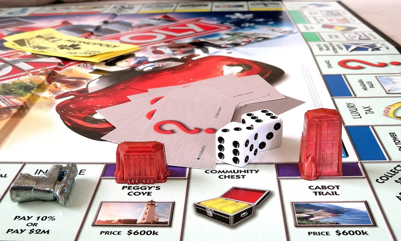 monopoly board game when stuck at home