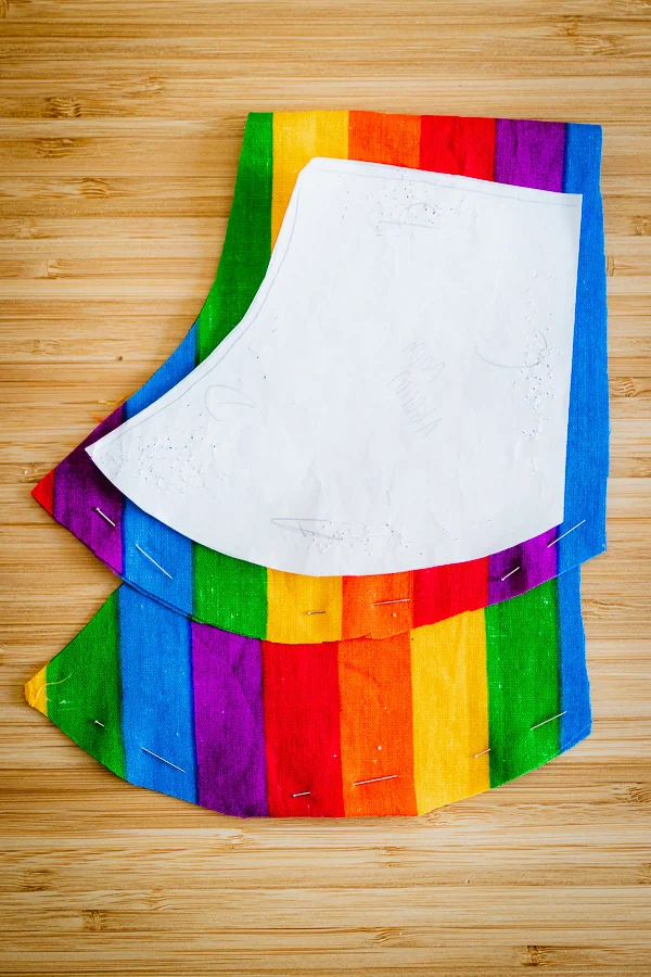 Rainbow Bandana Face Mask Pattern